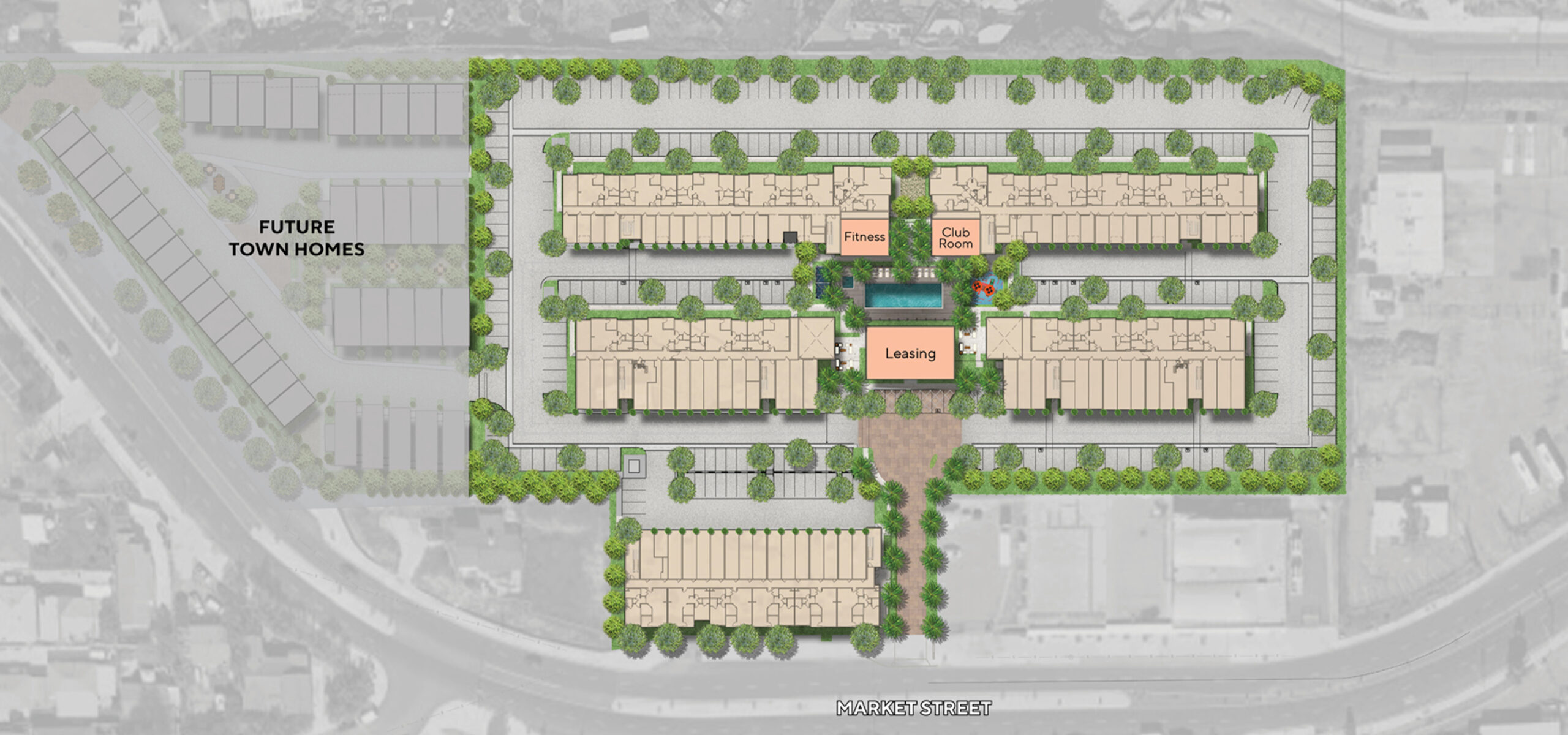 Layout of project and future townhomes